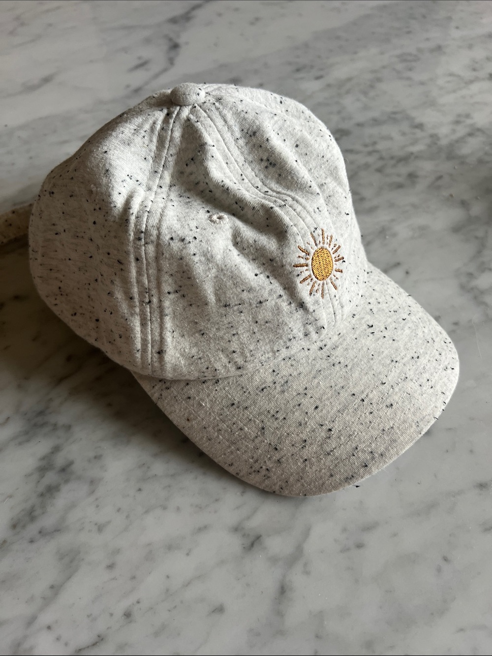 Tentree Speckled Ivory Baseball Cap with Sun Embroidery OS
